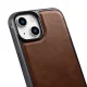 Кожаный чехол iCarer Leather Oil Wax для iPhone 14 Plus с MagSafe, коричневый (WMI14220719-BN)