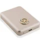 Guess 4G Strassed Metal Logo MagSafe bezvadu ārējais akumulators 5000mAh, zelta