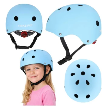 Детский велосипедный шлем Trike Fix с LED, M (55-58 см), синий