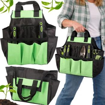 DIVODV Garden Tool Bag, Black/Green