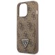 Guess 4G Triangle Logo Cardslot vāciņš iPhone 13 / 13 Pro - Brūns