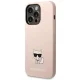 Karl Lagerfeld Silicone Choupette Body vāciņš iPhone 14 Pro, rozā