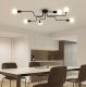 Griestu lampa ar 6 zariem ZD74F, melna