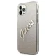 Чехол Guess для iPhone 12 Pro Max Glitter Gradient Script, золотой