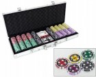 Pokera komplekts ar 500 žetoniem un koferi 11.5 g čipi (ar nomināliem EUR) | Poker Texas Hold’em Game Set