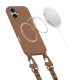 Tech-Protect iPhone 16 vāciņš MagNecklace MagSafe ar aukliņu, brūns