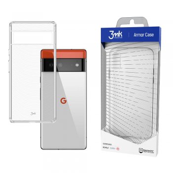 Google Pixel 6 Pro 5G Telefona Vāciņš Maciņš Bampers Apvalks, Caurspīdīgs | 3MK All-Safe Armor Case Cover, Clear