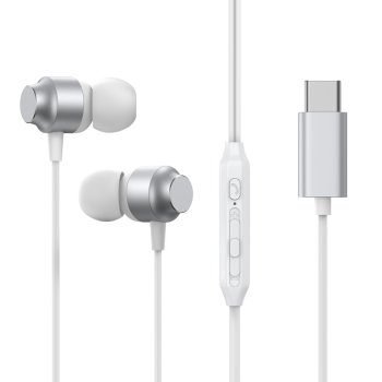 Joyroom JR-EC06 USB-C iebūvējamās austiņas, Sudraba