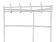 Corner Coat Rack Standing Hall Tree with 3 Shoe Shelves, Metal Garment Rack, white