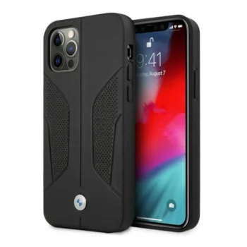 Чехол BMW для iPhone 12 Pro Max Perforated Sides, черный