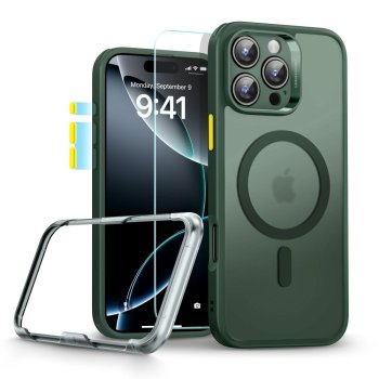 ESR iPhone 16 Pro Max vāciņš Classic Pro Set Halolock MagSafe, zaļš
