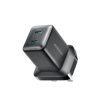 Joyroom JR-TCG17 45W сетевое зарядное устройство 2 x USB-C (вилка UK) – чёрный