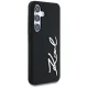 Чехол Karl Lagerfeld Silicone Metal Signature Logo для Samsung Galaxy S25, черный