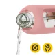 4FIZJO stikla ūdens pudele 1 L ar silikona apvalku, rozā