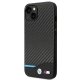 Чехол BMW Leather Carbon для Apple iPhone 14, черный