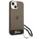 Guess Translucent Pearl Strap vāciņš iPhone 14 Plus, melns