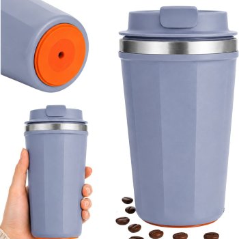 Termokrūze ar piesūcekni pret apgāšanos, 380 ml, zila
