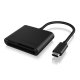 Icy Box IB-CR301-C3 Type-C USB 3.0 atmiņas karšu lasītājs, melns