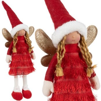 Ruhhy Christmas Fairy Figurine, 40 cm, Red