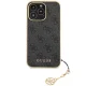 Guess iPhone 14 Pro vāciņš 4G Charms Collection, pelēks