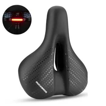 Велосипедное седло Rockbros 38218916002 MTB с фонарем, черное