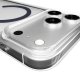 Puro iPhone 17 Pro vāciņš Lite Mag, caurspīdīgs ar zilu gredzenu