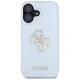 Guess Grained Big 4G Logo vāciņš Apple iPhone 16 - Zils