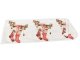 Christmas Table Runner with Stocking Motif, 205x35 cm, White