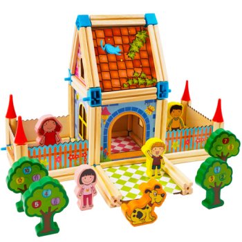 Kruzzel 26452 Building Blocks - House, 268 Pieces