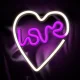 Светодиодный неон Neolia NNE02 LOVE W SERCU, Белый/Фиолетовый