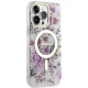 Guess iPhone 14 Pro vāciņš Flower MagSafe, caurspīdīgs