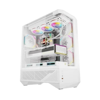 Корпус для ПК Darkflash DY460 White + 4 вентилятора ARGB