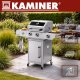 Gāzes grils 2+1 10kW Kaminer Varen 3.0 ar čuguna resti