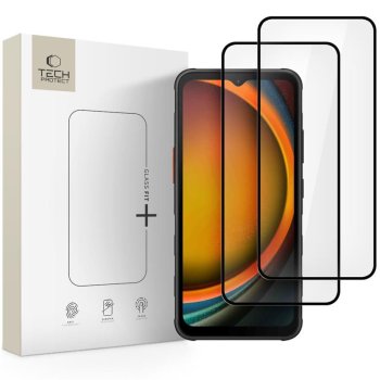 Защитное стекло Tech-Protect Glass Fit+ (2 шт.) для Samsung Galaxy Xcover 7 / 7 Pro, Черное