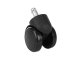 Office Chair Replacement Rubber Wheels 5 pcs, Black