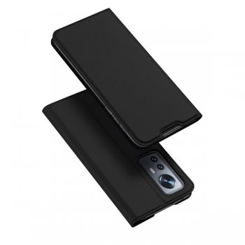 Xiaomi 12 / 12X DUX DUCIS Magnetic Case Cover, Black | Telefona Vāciņš Maciņš Apvalks Grāmatiņa