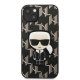 Apple iPhone 13 mini 5.4\" Karl Lagerfeld Monogram Ikonik Patch Case Cover (KLHCP13SPMNIKBK), Black | Чехол...