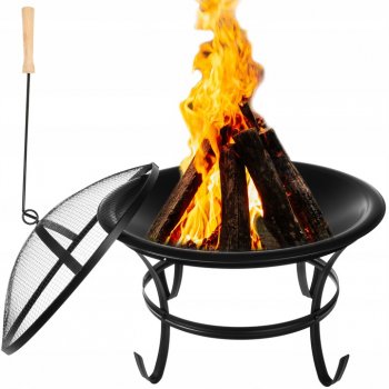 Dārza Ugunskura Vieta Bļoda Pavards ar Vāku, 56cm | Garden Fireplace Hearth Grill