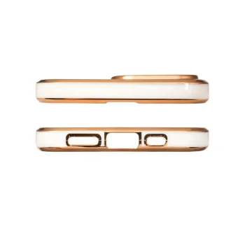 Vāciņš Xiaomi Redmi Note 11 Pro Lighting Color Case, ar zelta rāmi, balts