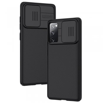 Samsung Galaxy S20 FE / S20 Lite Nillkin CamShield Pro Case Cover with Camera Protection Shield, Black | Telefona Vāciņš Maciņš Apvalks Bamperis