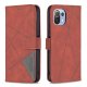 Xiaomi Mi 11 Lite Geometric Texture Wallet Stand Leather Phone Book Case Cover, Brown | Чехол для...