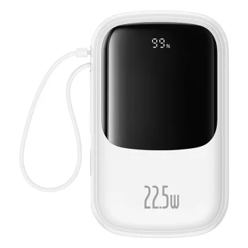 Baseus Qpow Pro+ 20000мАч 22.5Вт внешний аккумулятор с встроенным кабелем...