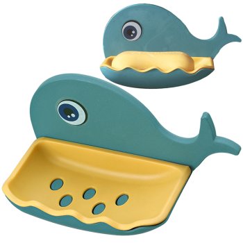 Мыльница с дренажем в форме кита