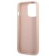 Guess Saffiano Triangle Logo Cardslot vāciņš iPhone 13 Pro, rozā
