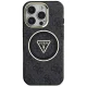 Guess IML Metal Glitter 4G Circle Triangle MagSafe чехол для iPhone 16 Pro Max - Черный