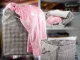 Saliekams auduma organizators drēbēm un gultasveļai 100L, melns/balts