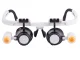 Headband Magnifier Glasses with 2 LED Lights and Lenses 6x 10x 25x