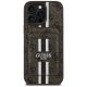 Guess iPhone 16 Pro Max vāciņš 4G Stripes ar MagSafe maku, brūns