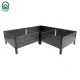 Высокая грядка KLASIKA Woodlook L-образная, 146x146x30 см, серая