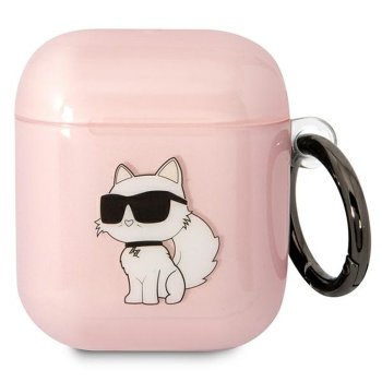 Karl Lagerfeld чехол для AirPods 1/2 Choupette Head Розовый